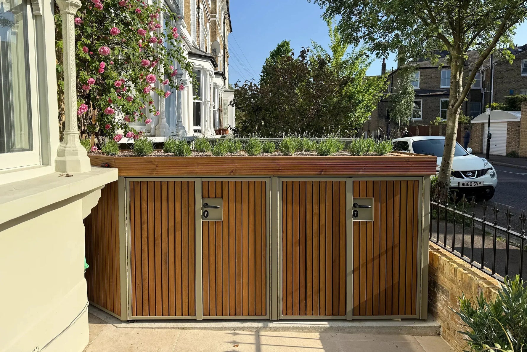 Transforming a Georgian Front Garden: Bespoke Storage Solutions for Bikes and Bins
