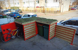 Bike and bin green roof sheds - L-Shaped